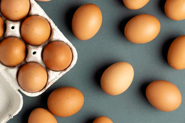 Carton of eggs in natural light